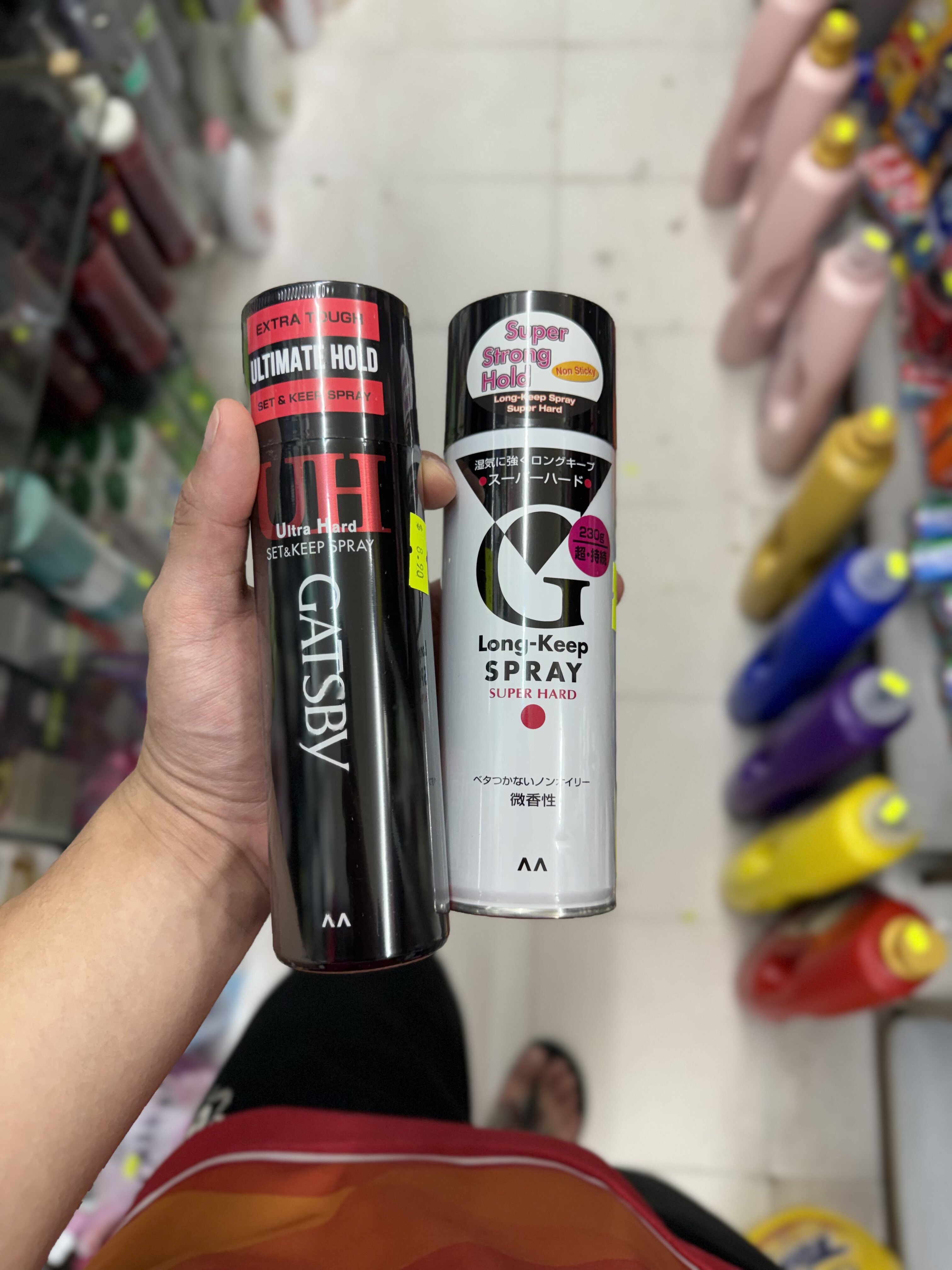 topped up my hair spray