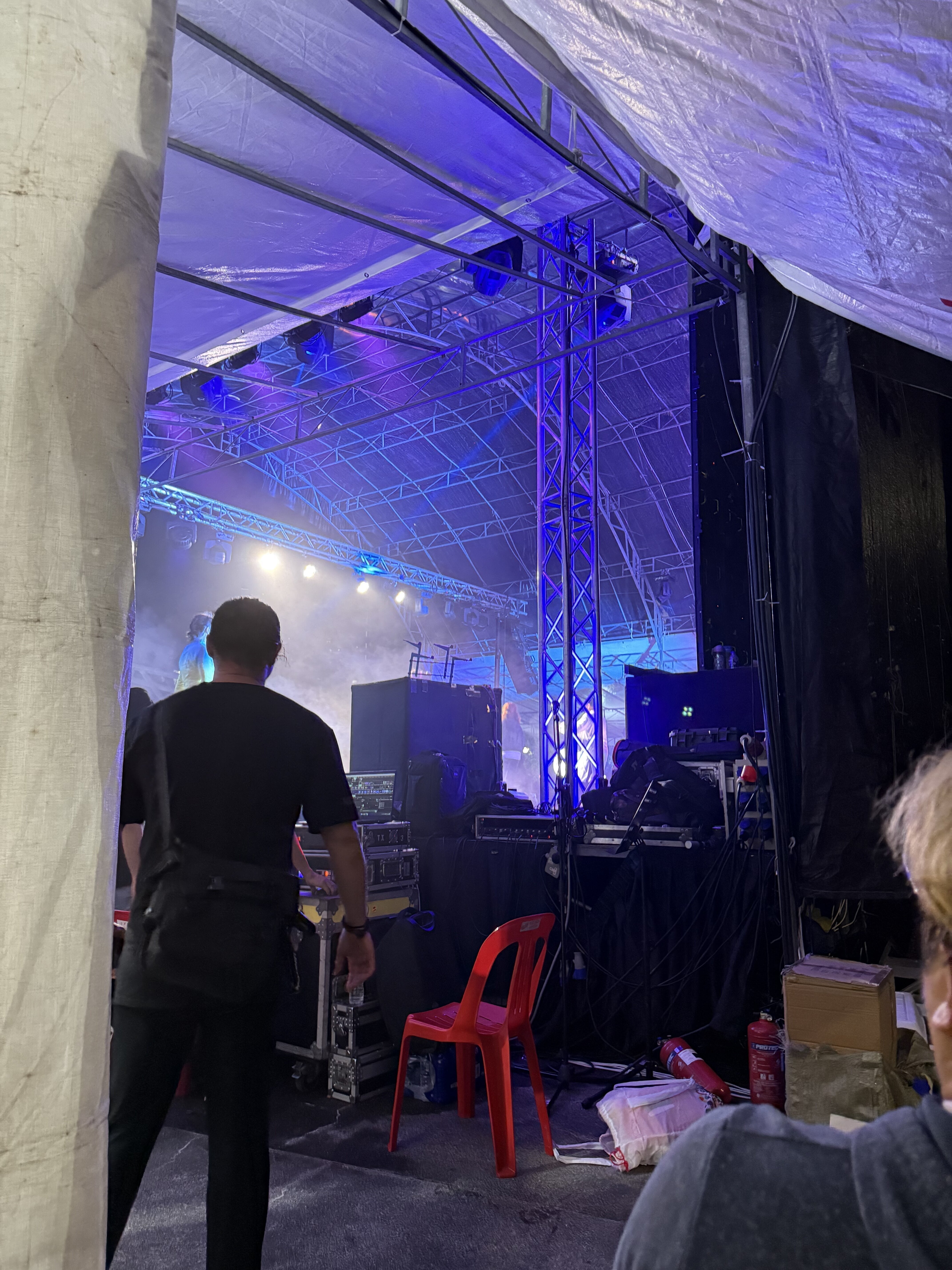 watched others perform and soaked in the energy backstage.