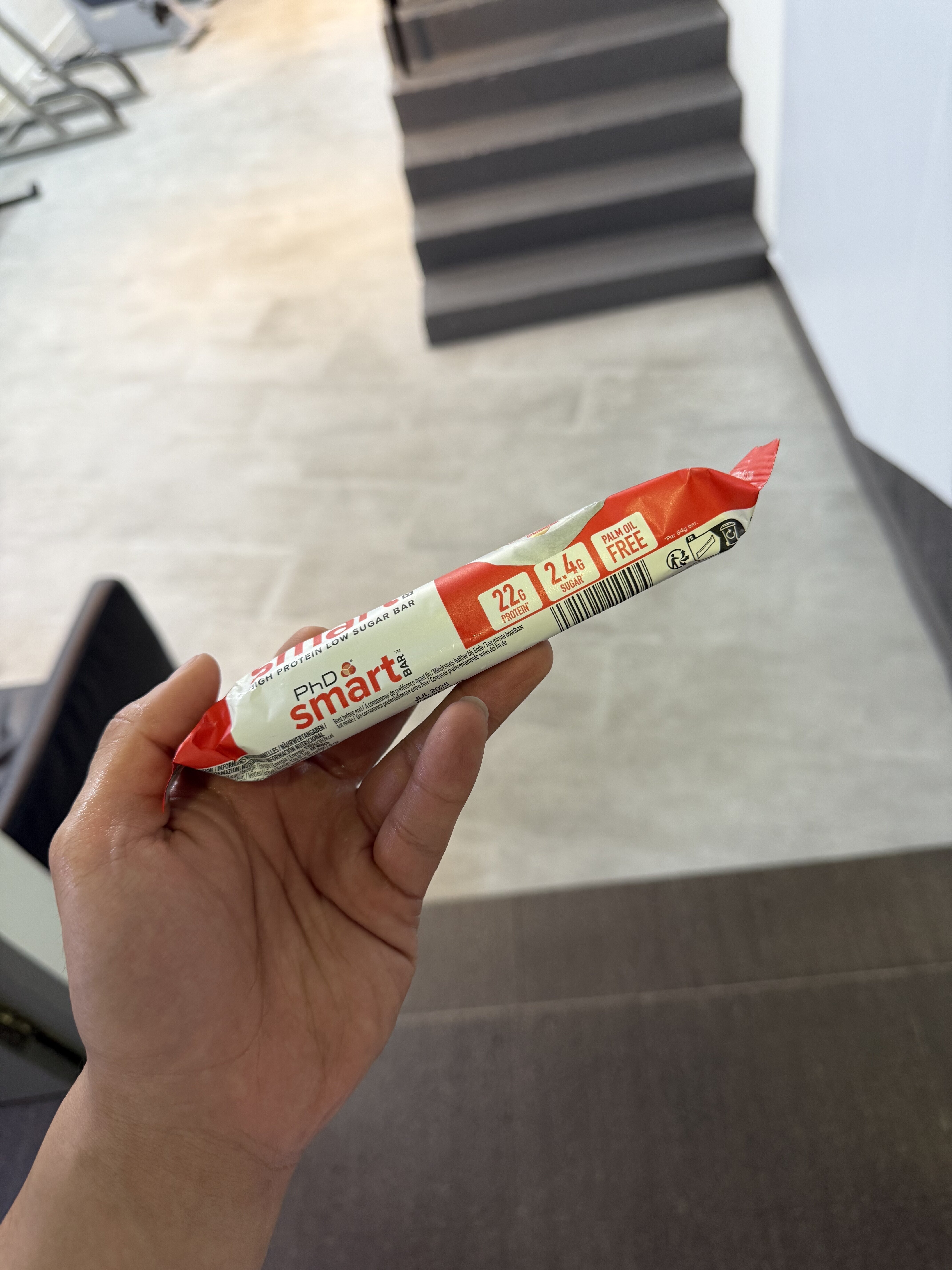 strawberries & cream protein bar-not bad, but wow, tough to chew.