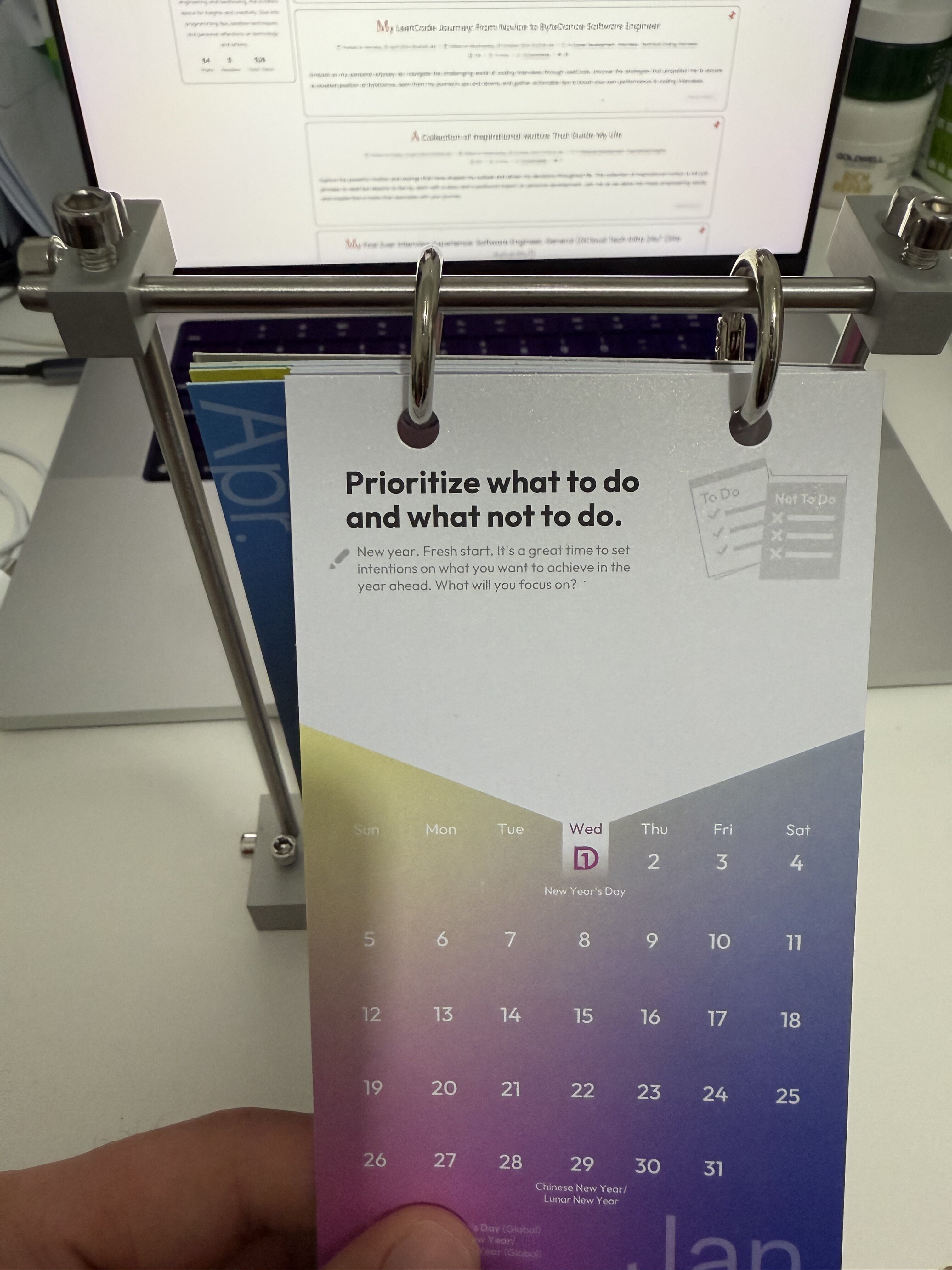 started 2025 organised with bytedances new calendar!