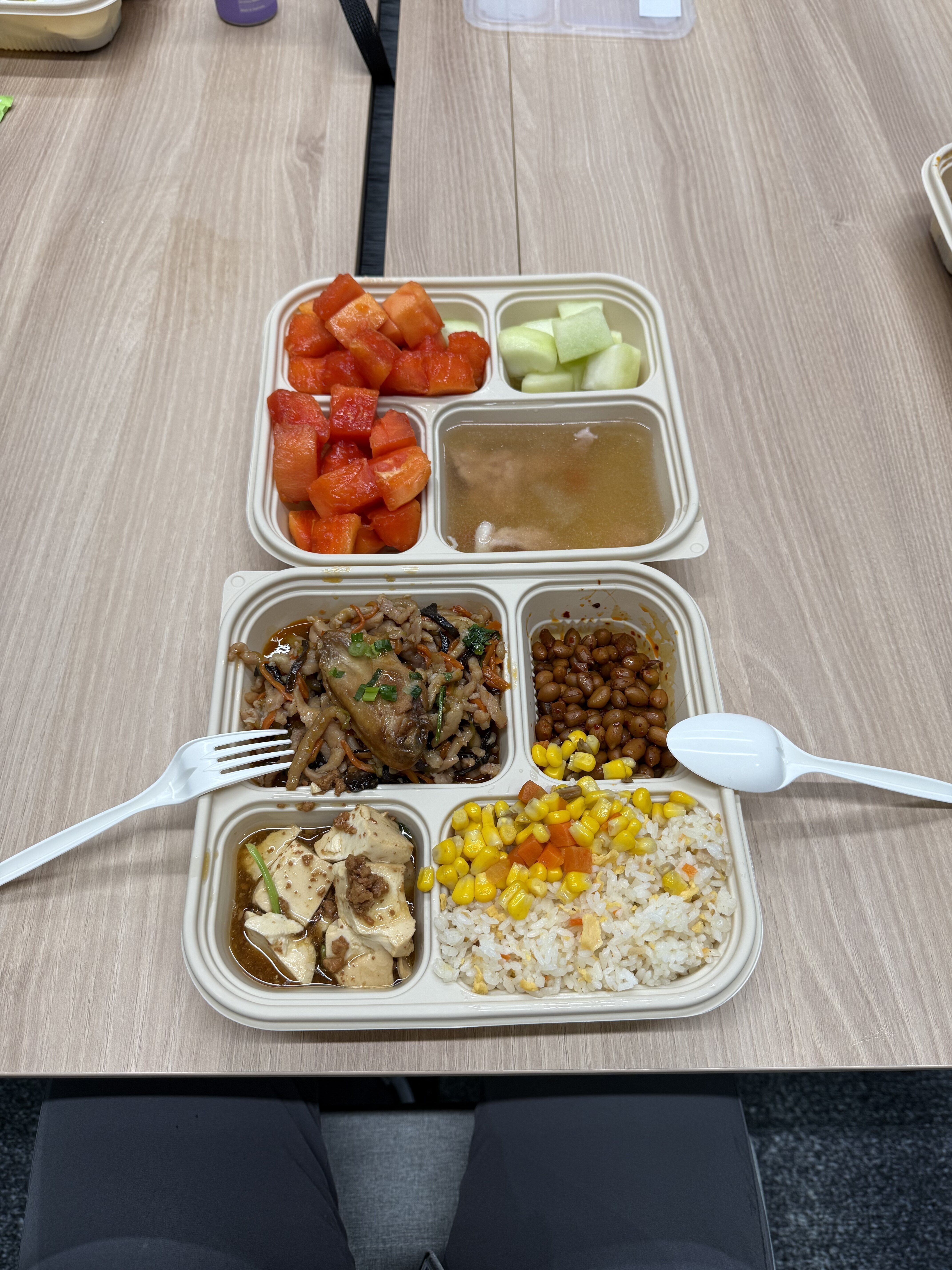 first lunch back in the singapore office after beijing-not bad, but lets not compare, alright?