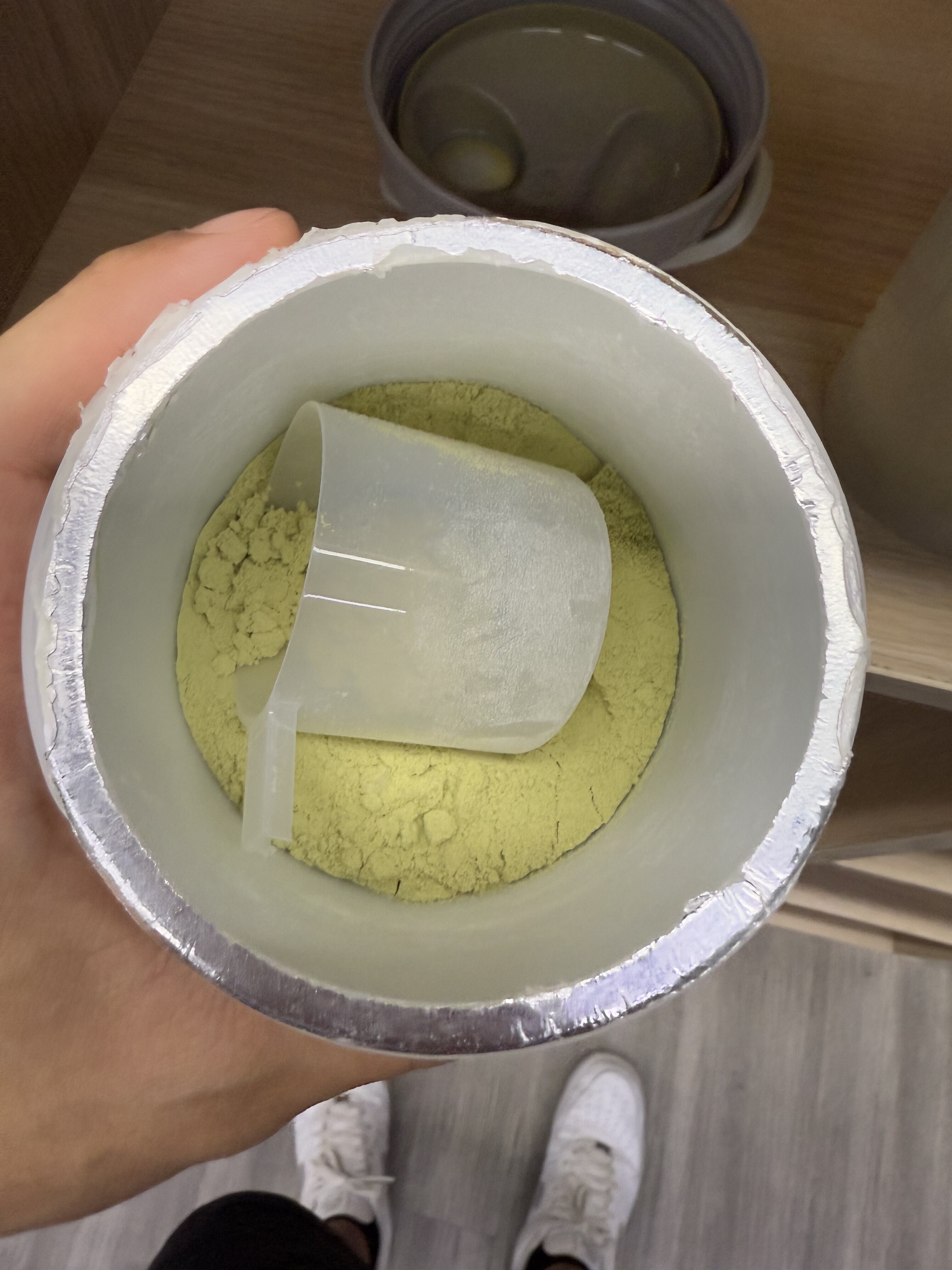 tried a matcha protein shake for the first time… omg, it was amazing! officially obsessed.