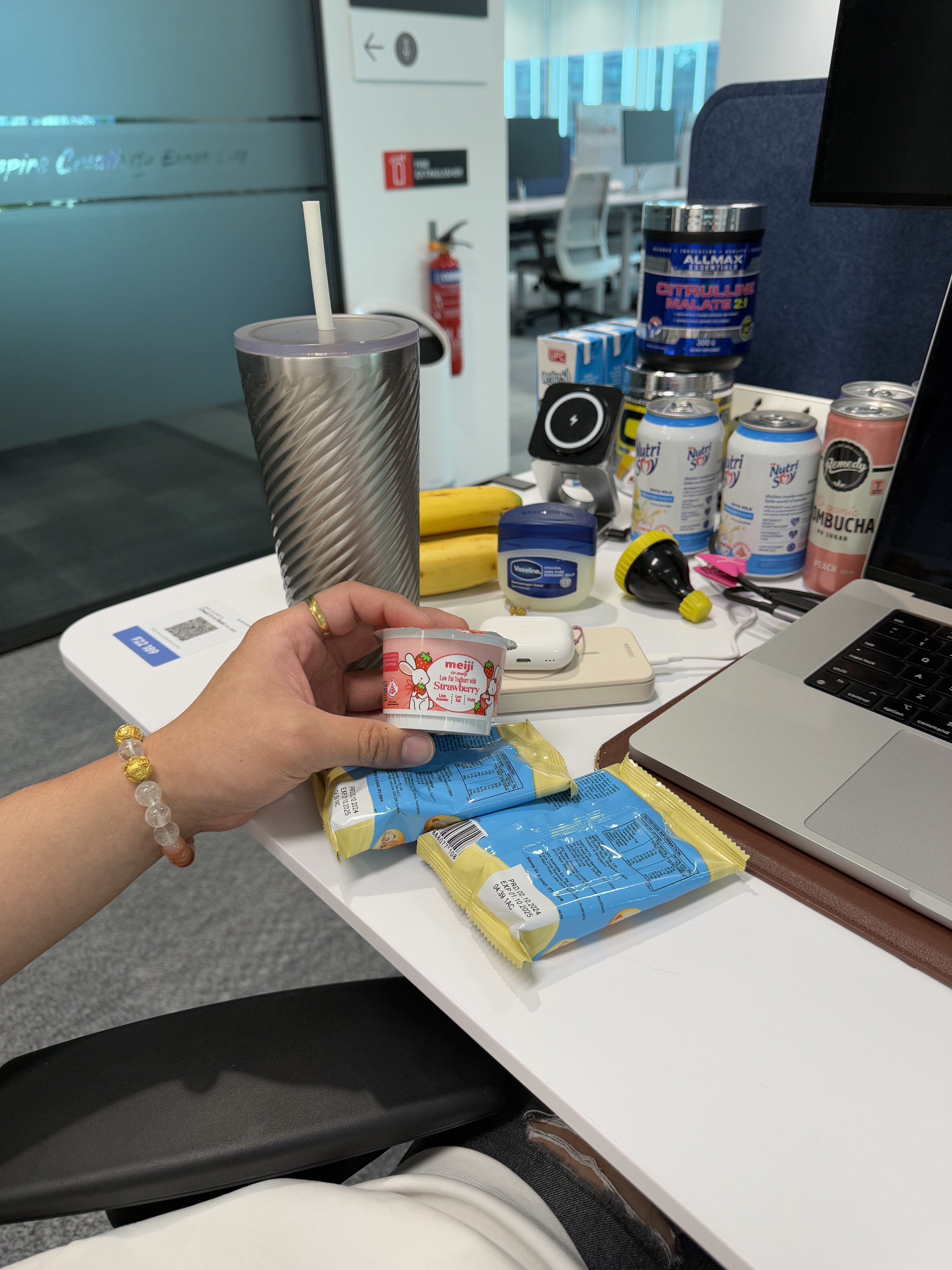 started swapping biscuits for meiji yogurt at breakfast