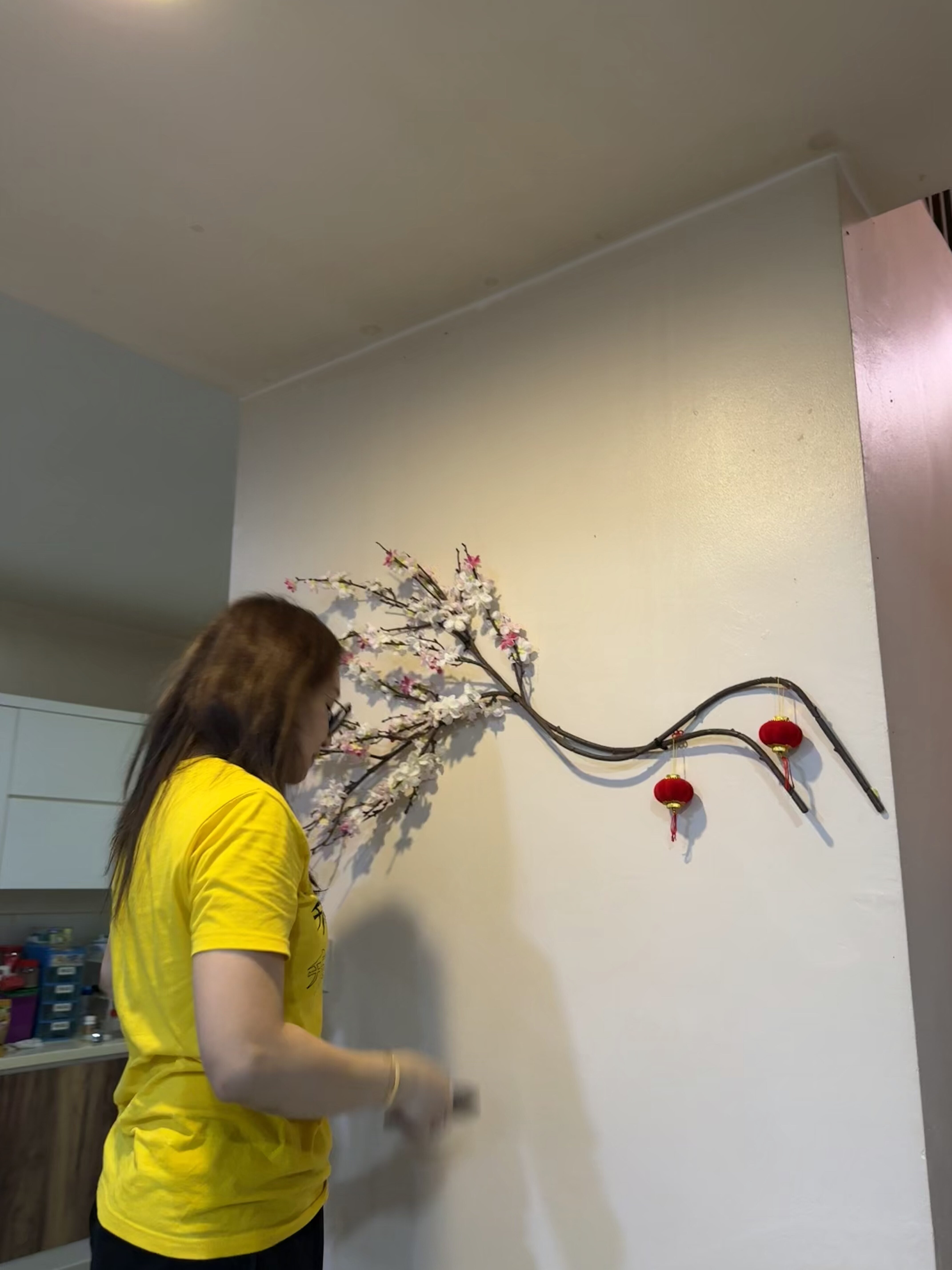 阿姨们亲手打造的 CNY 打卡墙！超有创意！真心觉得很好看