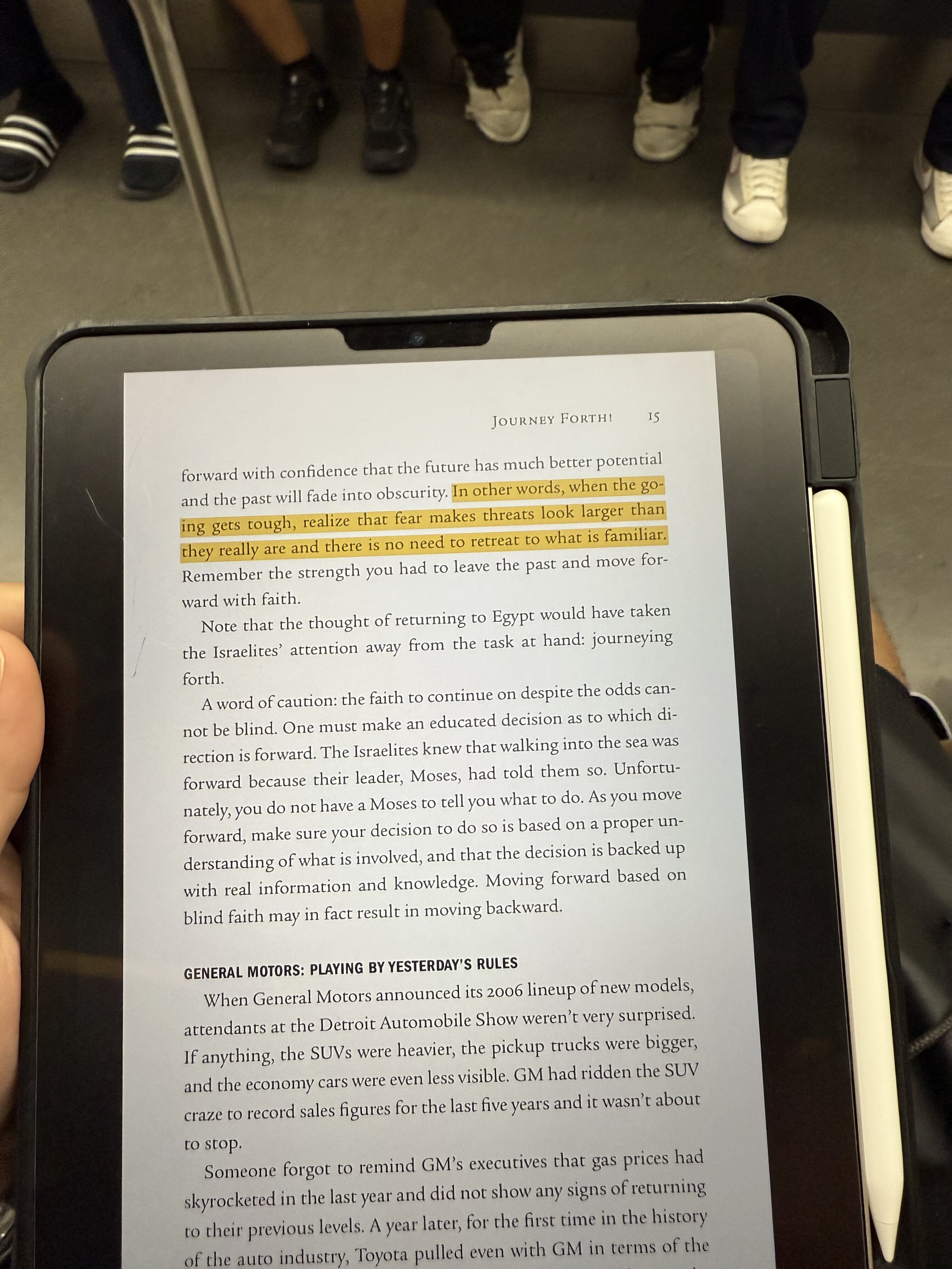 when the going gets tough, realise that the fear makes threats look larger than they really are.